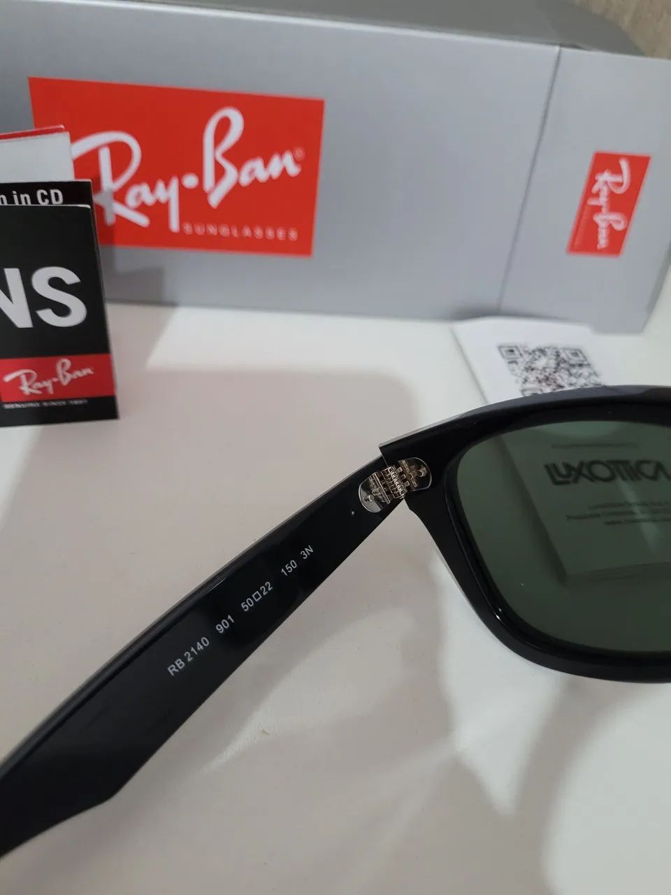 Oculos de sol wayfarer preto clássico 50-22 - Foto 4