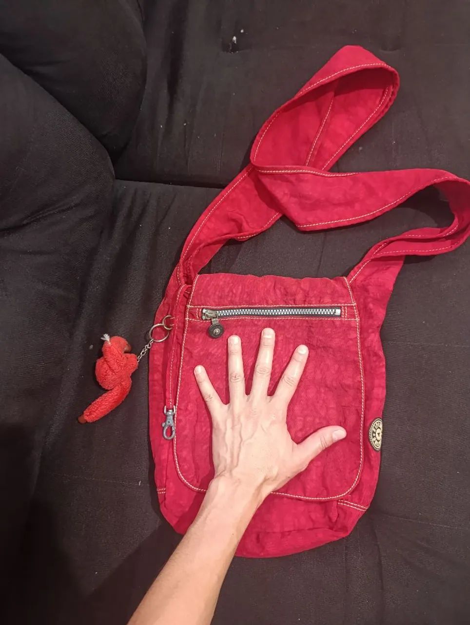 Bolsa Kipling vermelha original - Foto 4
