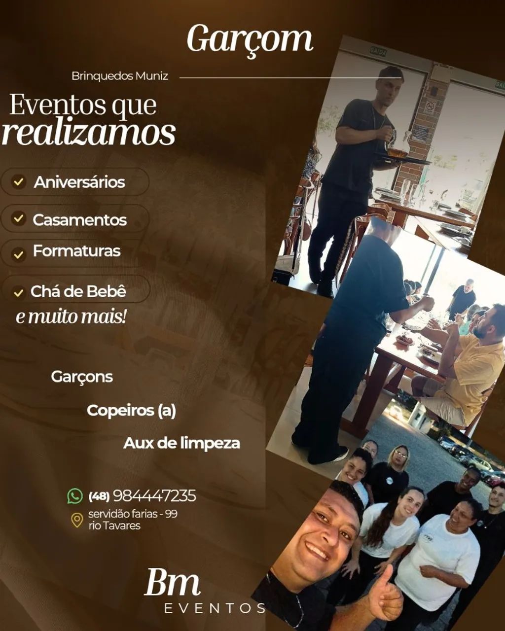 Garçons para festa ou eventos 