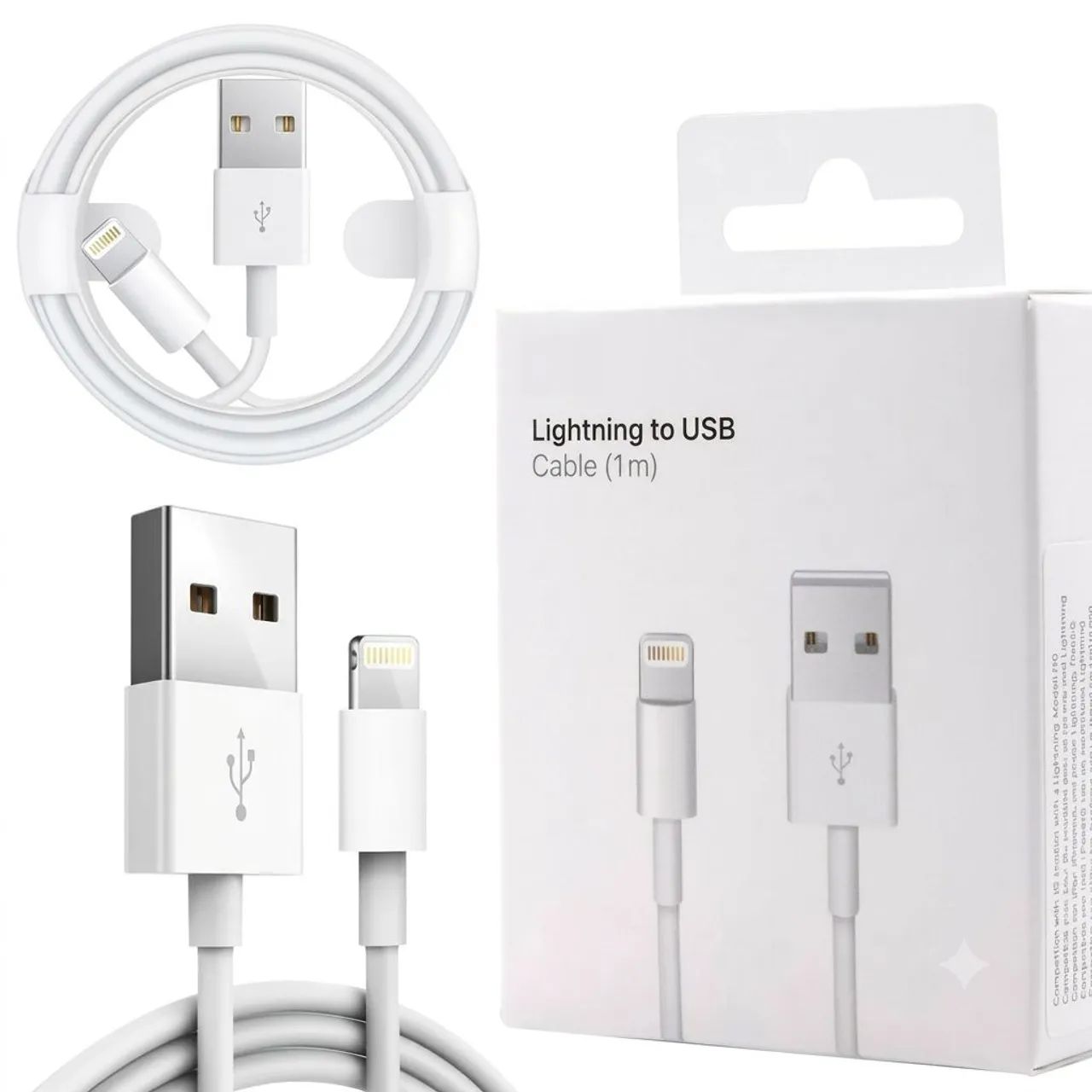 Cabo carregador USB iphone 1 metro