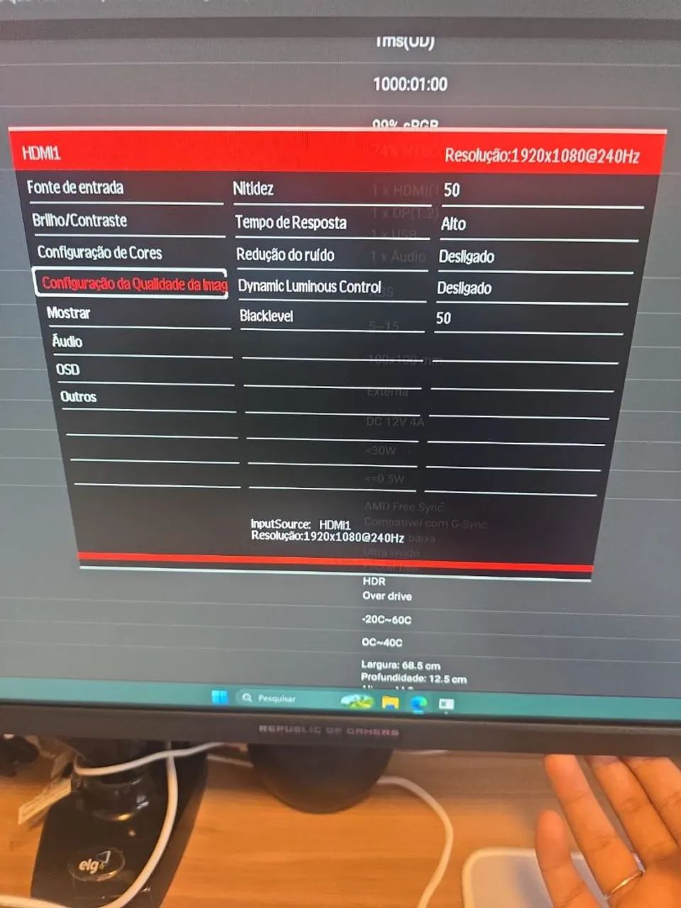Duex 240Hz 1ms | Ideal para FPS e Competitivo - Foto 4