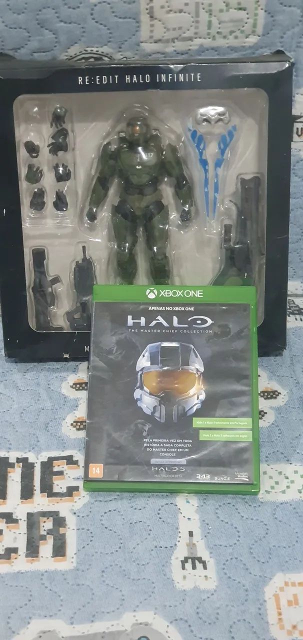 FIGURA AÇÃO BONECO HALLO COM JOGO ORIGINAL - Foto 4
