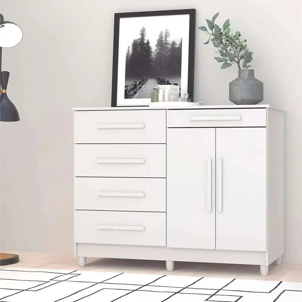 CÔMODA SIRIUS 122CM DE LARGURA NOVA A PRONTA ENTREGA  - Foto 3