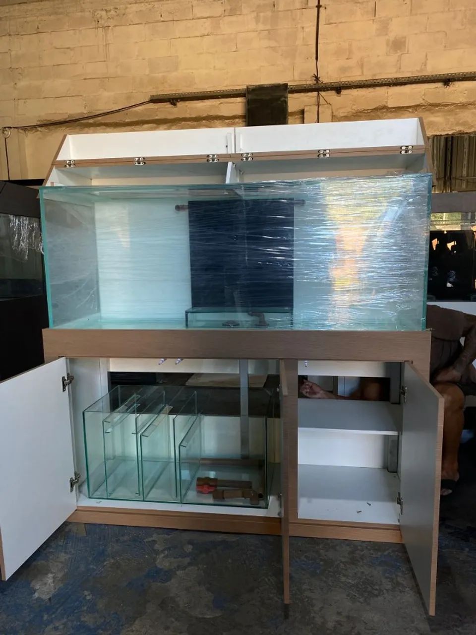  Aquário 150x50x60 em vidro 10mm Extra Clear COMPLETO 