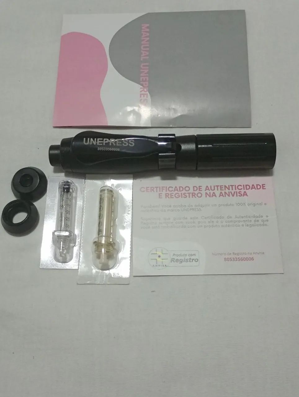 Caneta pressurizada unepress preta com Anvisa  - Foto 4