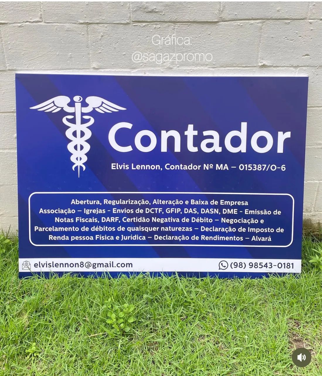 Placa em lona / Lona com ilhós / Cavalete 