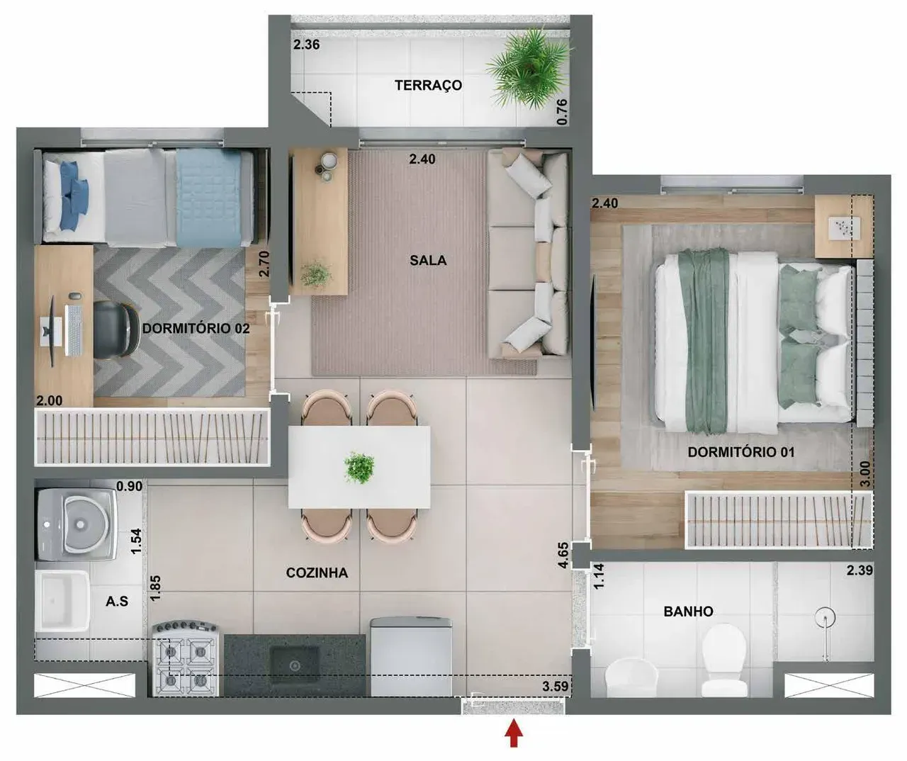 PLANTA 37m²