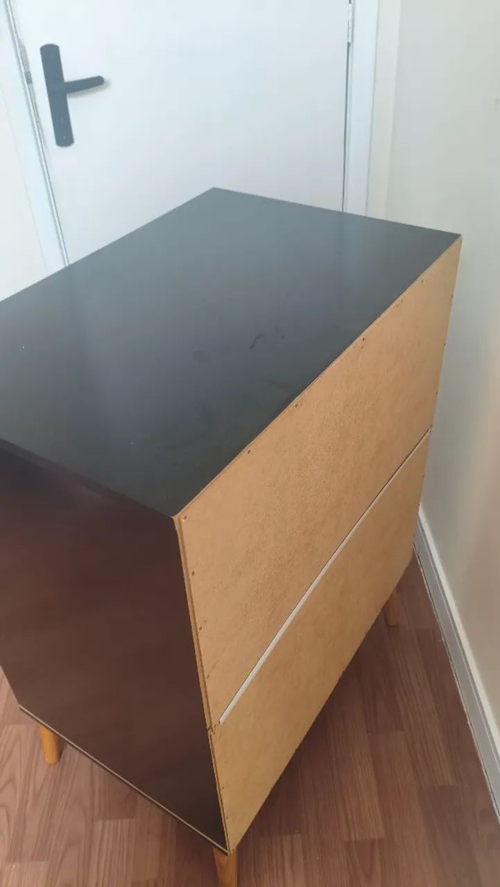 Cômoda preta 4 gavetas - Foto 3