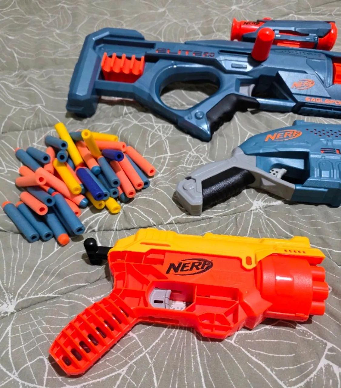 Kit Nerf Lançadores + Pistolas + 40 Dardos - Foto 5