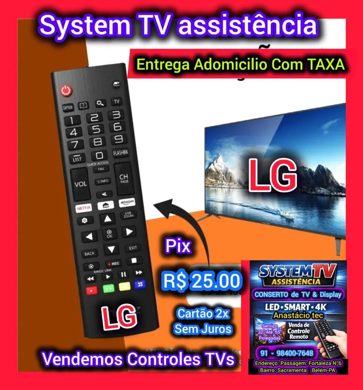 Controle TV LG