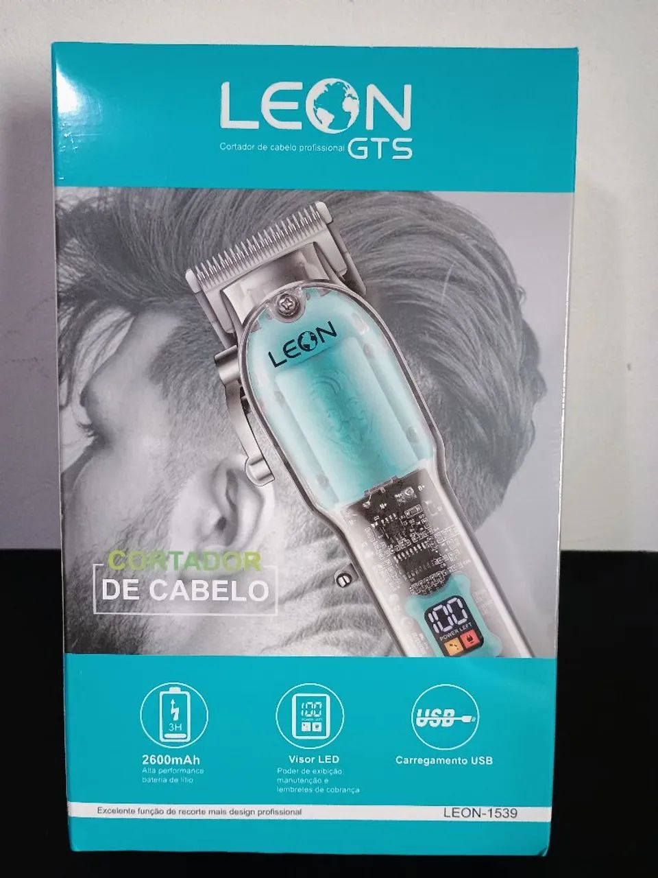 Máquina Profissional recarregável Leon com pentes / MEGA PROMOÇÃO  - Foto 2