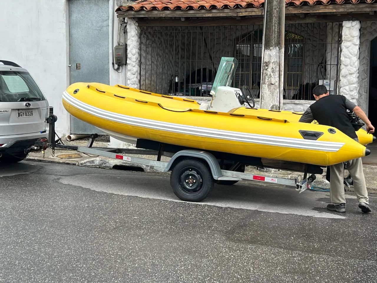 Bote Flyboat 420 motor Jhonson 25hp 2t