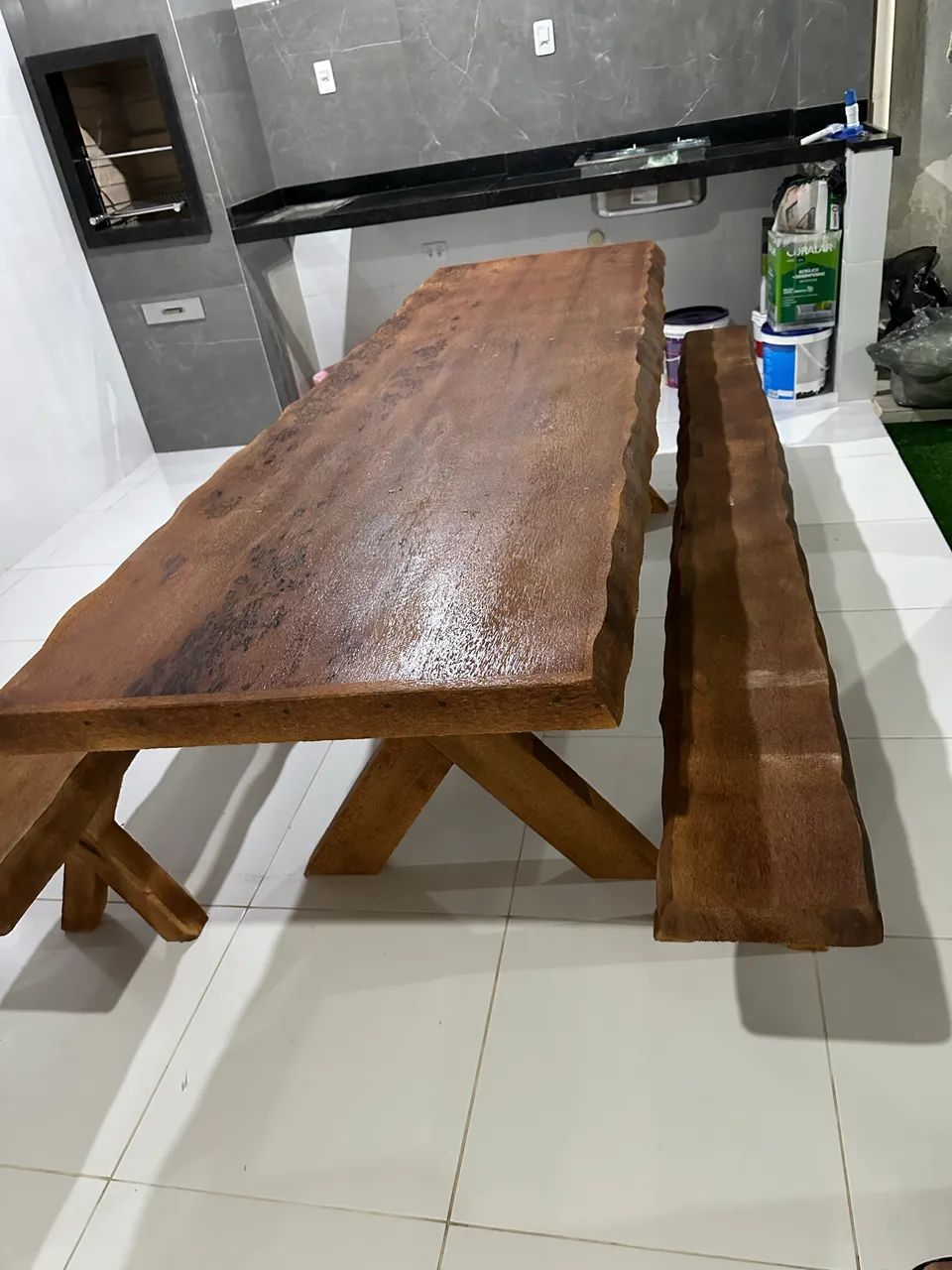 MESA RÚSTICA FÁBRICA BANANEIRAS - Foto 4