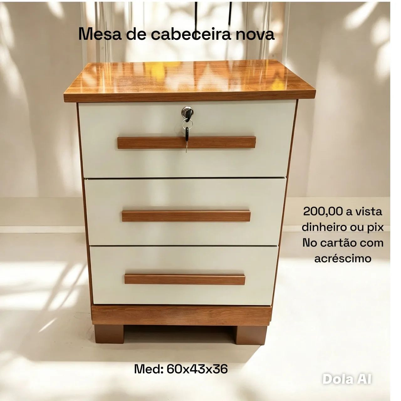 Mesa de cabeceira nova 