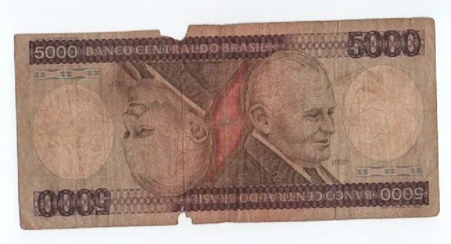 CÉDULA ANTIGA DE 5.000 CRUZEIROS - 1981-1985