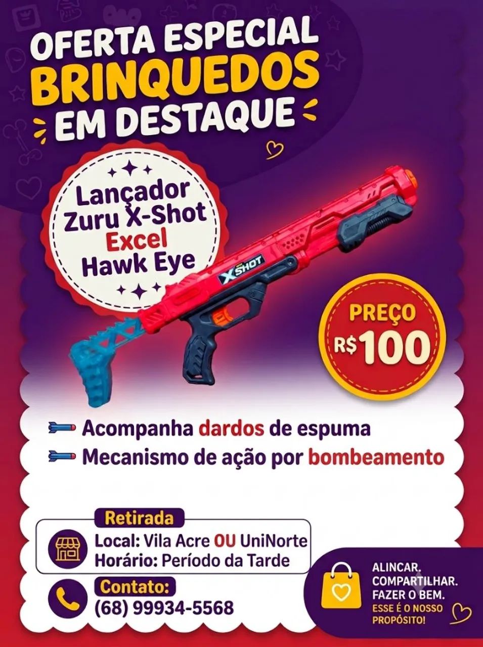 Brinquedo masculino lançador 