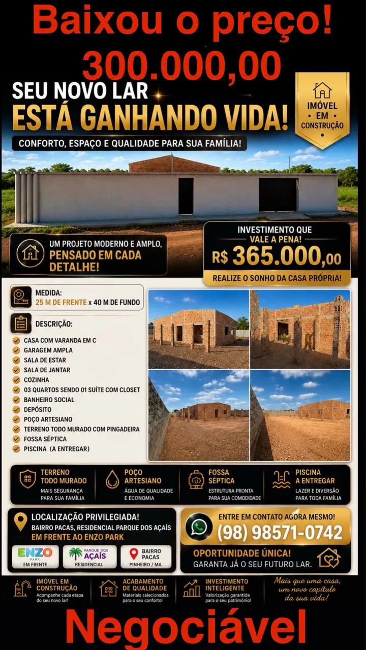 Casa em construção em Pinheiro - Foto 2