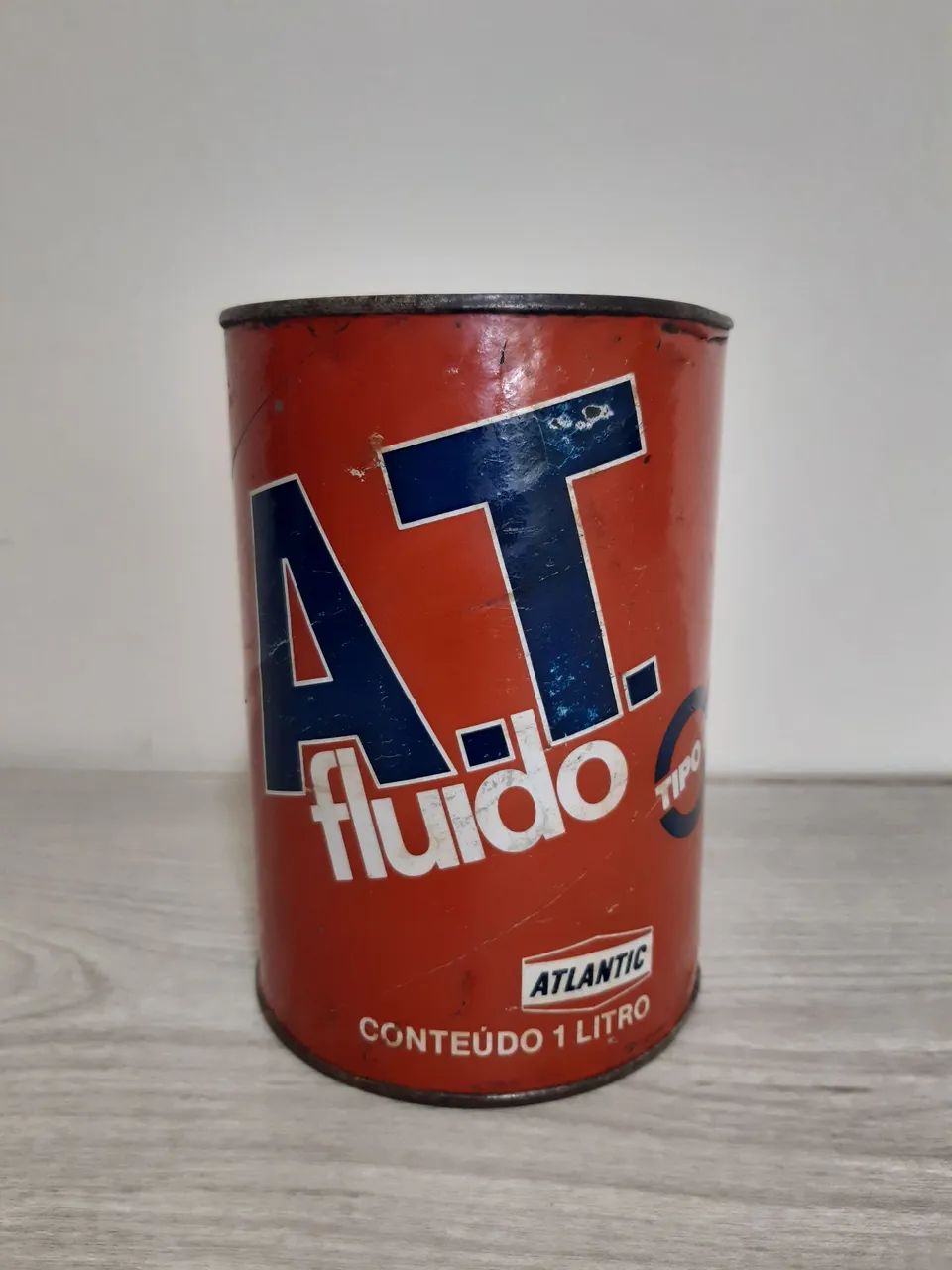Lata Antiga Óleo Motor Atlantic AT 