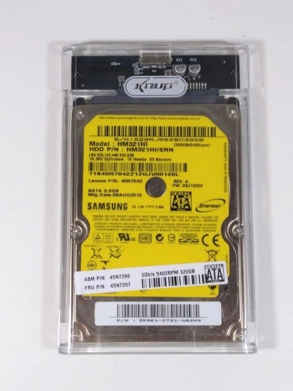 HD externo 320 GB Samsung