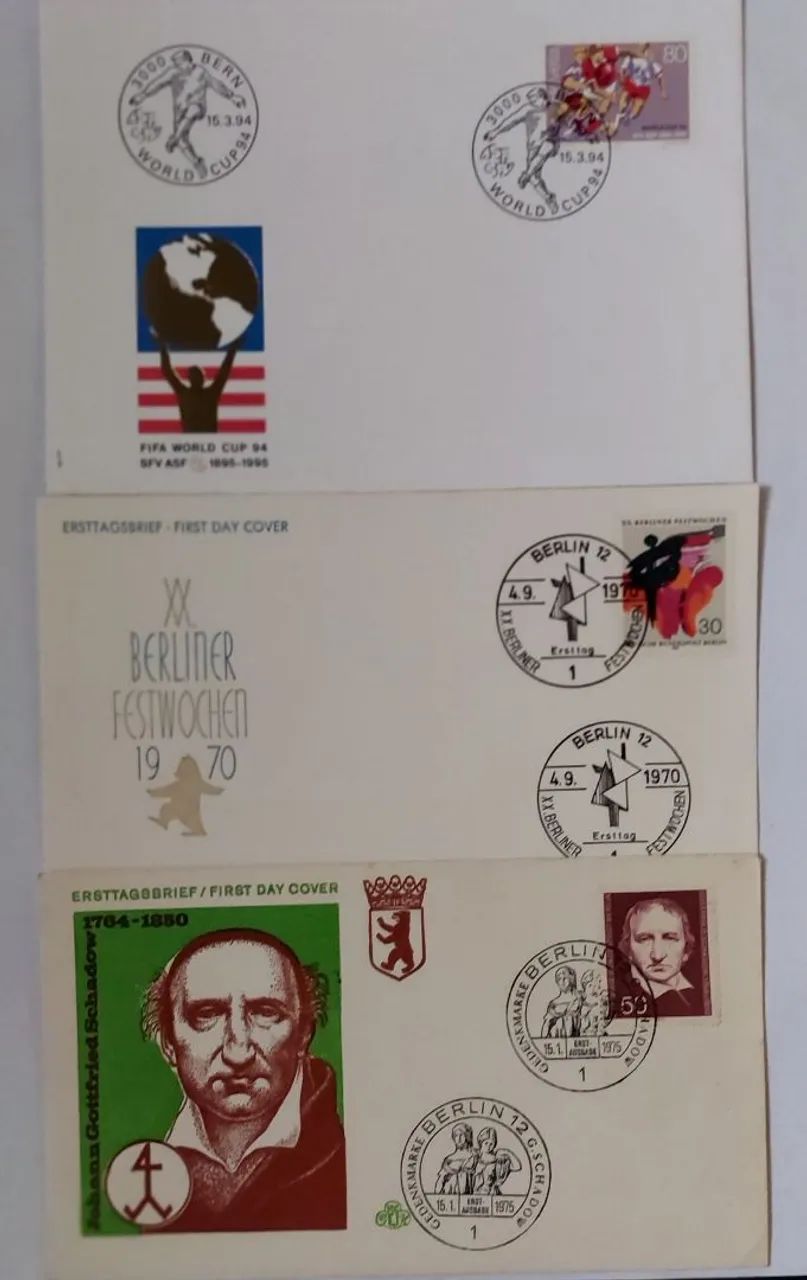 Coleção Selos Berlin 12 envelopes com Selo. - Foto 2