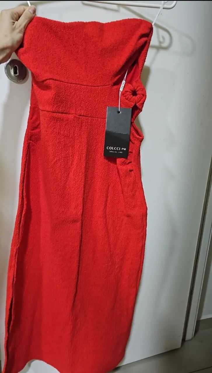 VESTIDO VERMELHO COLCCI NOVO