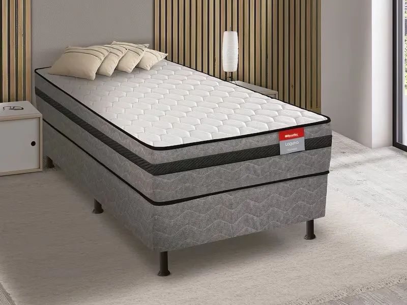 Cama Box Conjugada Solteiro Reconflex de Mola