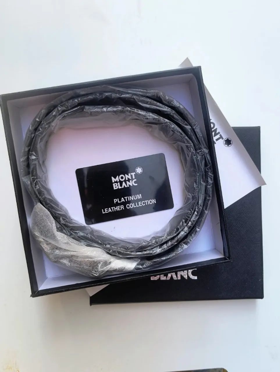 Cinto Montblanc Reversible Preto  - Foto 5