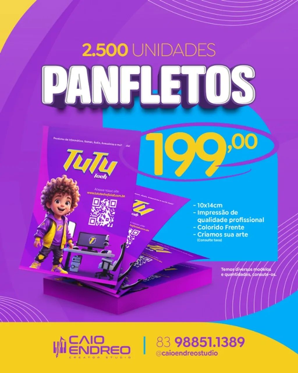 Panfleto para divulgação - Diversos modelos e preços - Qualidade Profissional - Foto 2