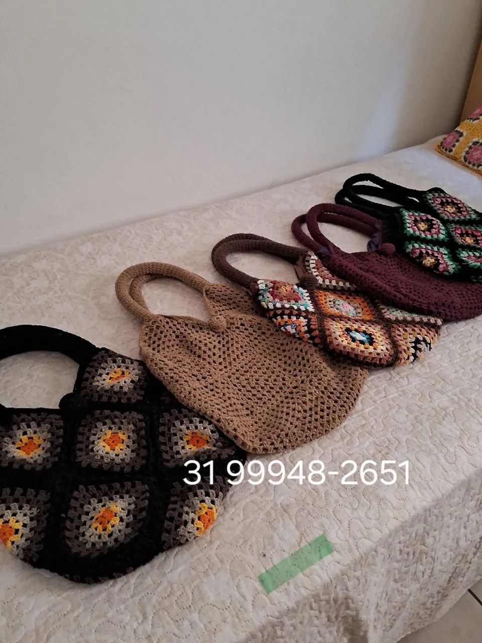 Bolsas em croche
