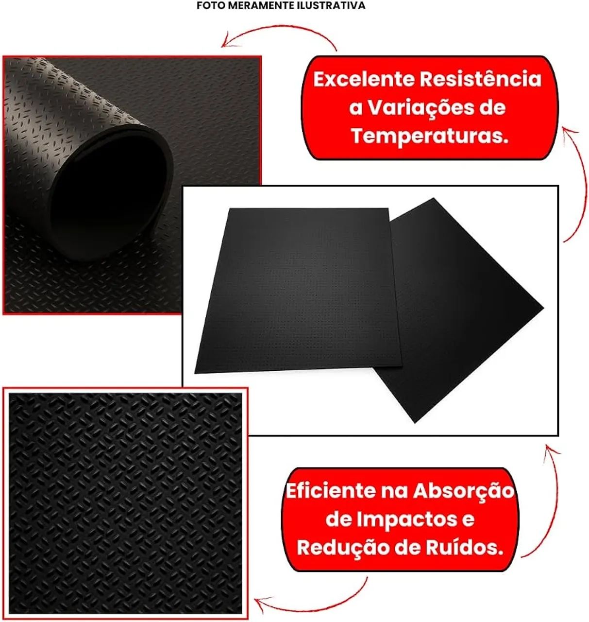 Piso emborrachado 50x50 grão de arroz  - Foto 5