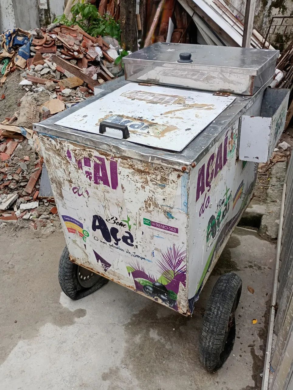 Carrinho de lanche, bastante usado,mas aínda da para usar. - Foto 2