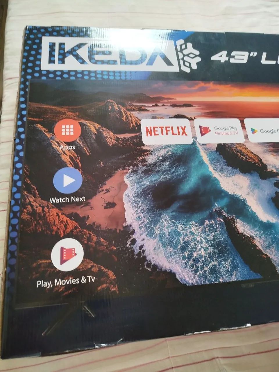 Smart TV Ikeda de 43 polegadas, modelo LED Full HD. 