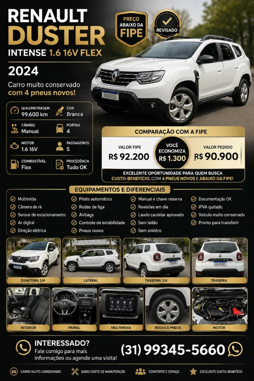 Renault Duster Intense 1.6 16V Flex MEC 2024