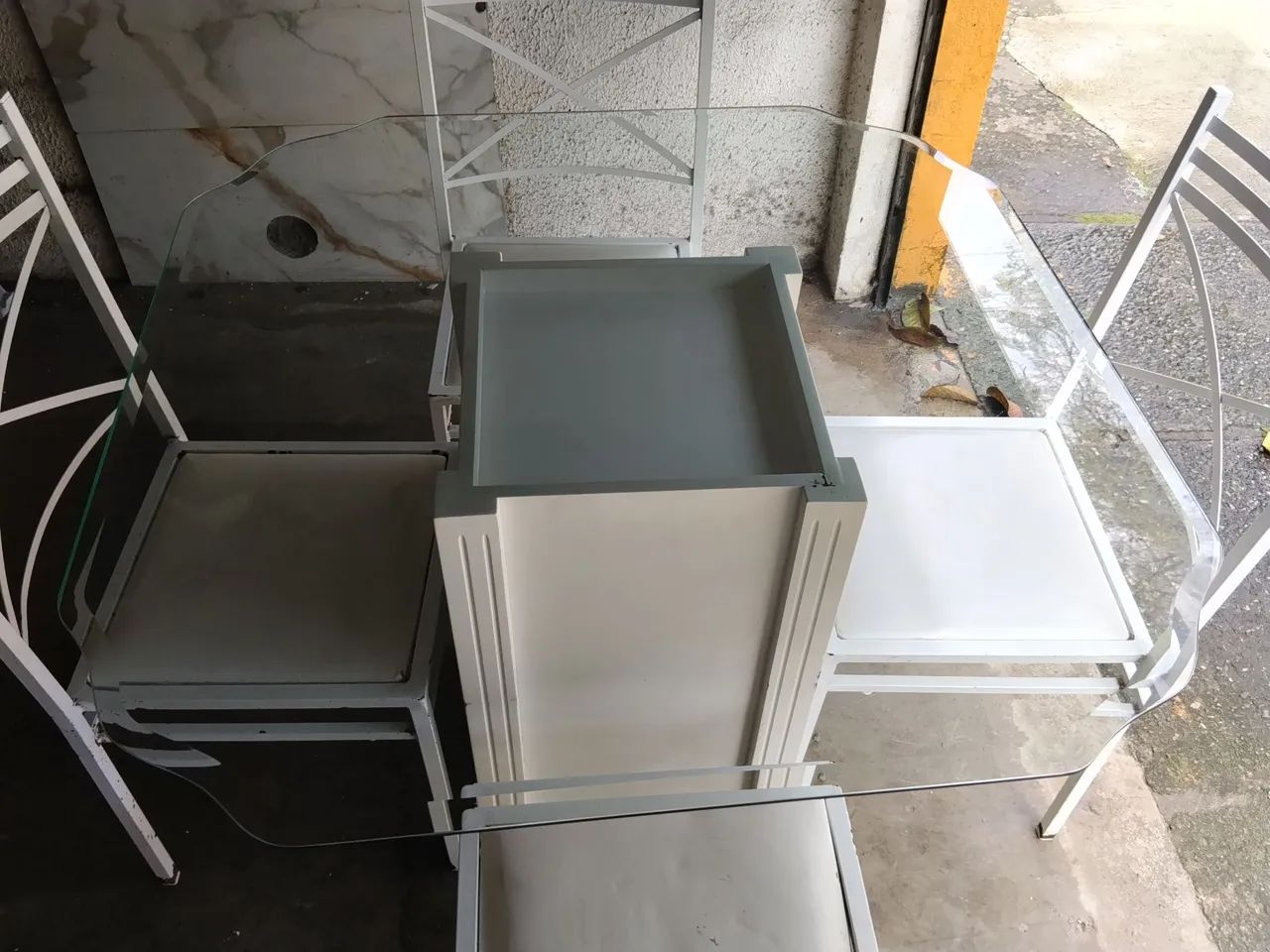 Mesa vidro 4 cadeiras  - Foto 4