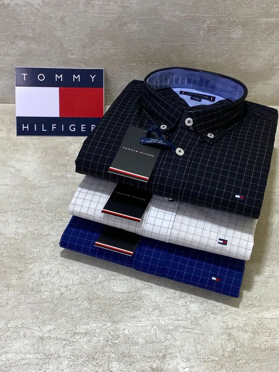 Camisa Social Tommy Hilfiger com Detalhes Xadrez - Foto 2