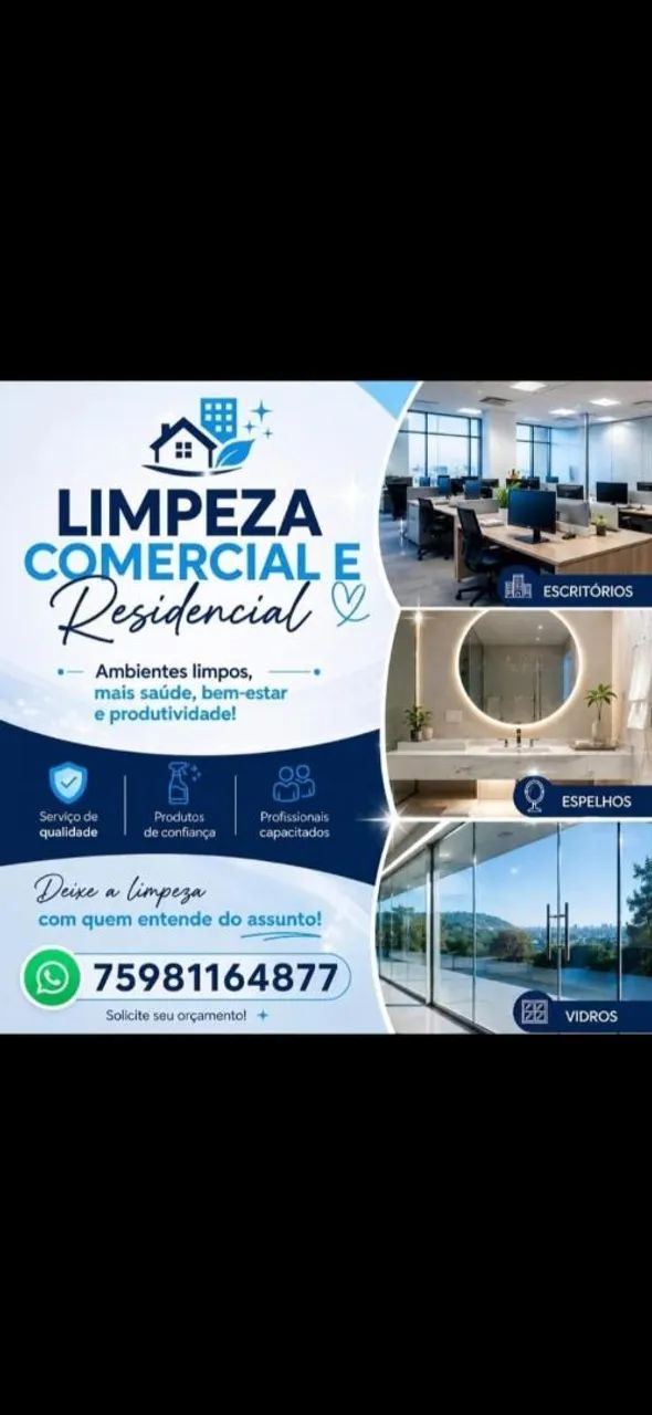 Limpeza comercial e residencial 