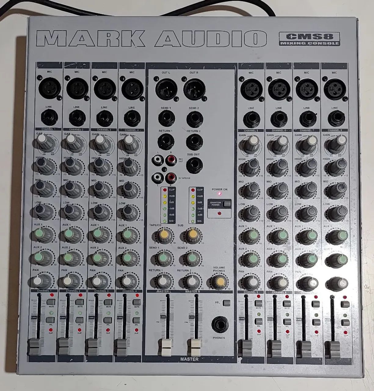 Mesa de som Mark Audio CMS8 