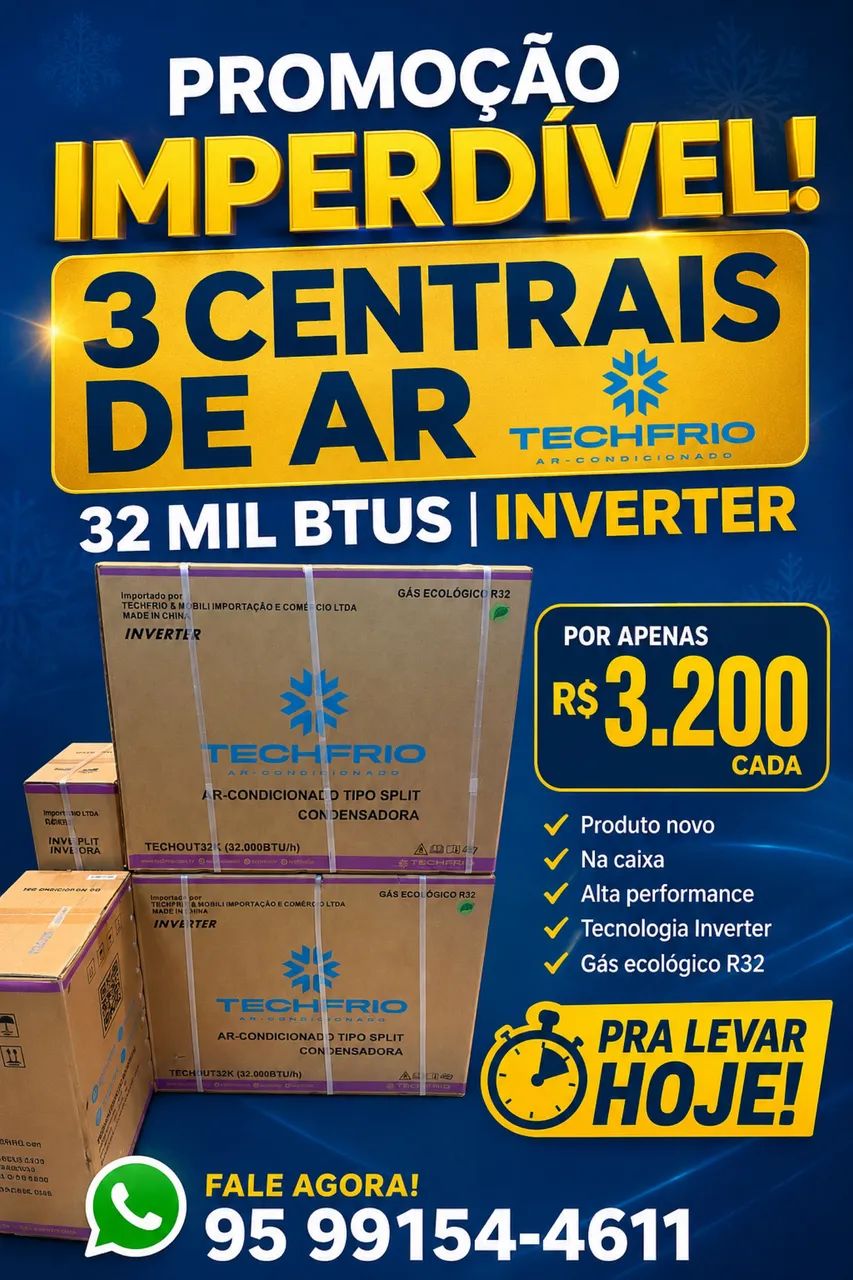 Central de ar 32 mil btus
