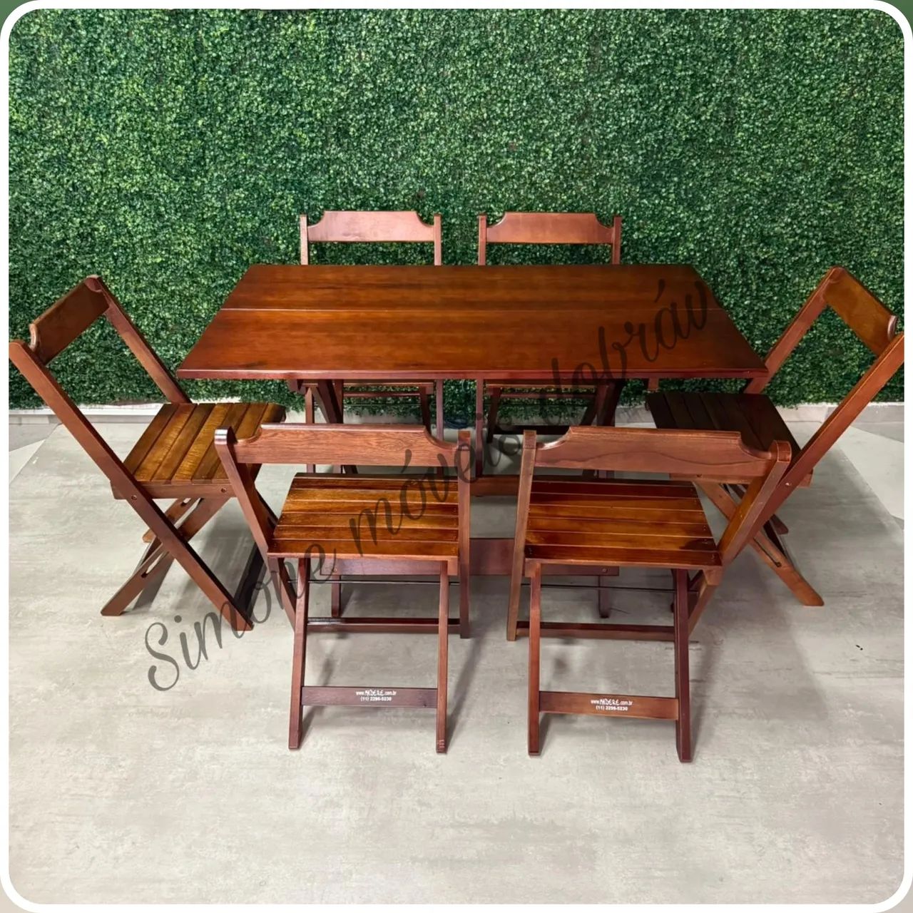 Mesa 1,20x70 com 4 cadeiras Madeira  - Foto 5