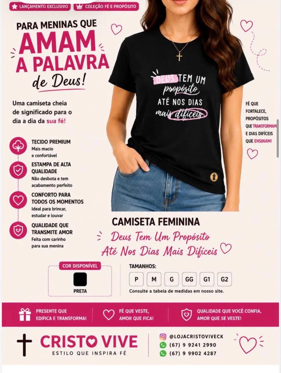 Camiseta Feminina Cristã ?Quebra-Cabeça? - Fé e Compreensão - Foto 3