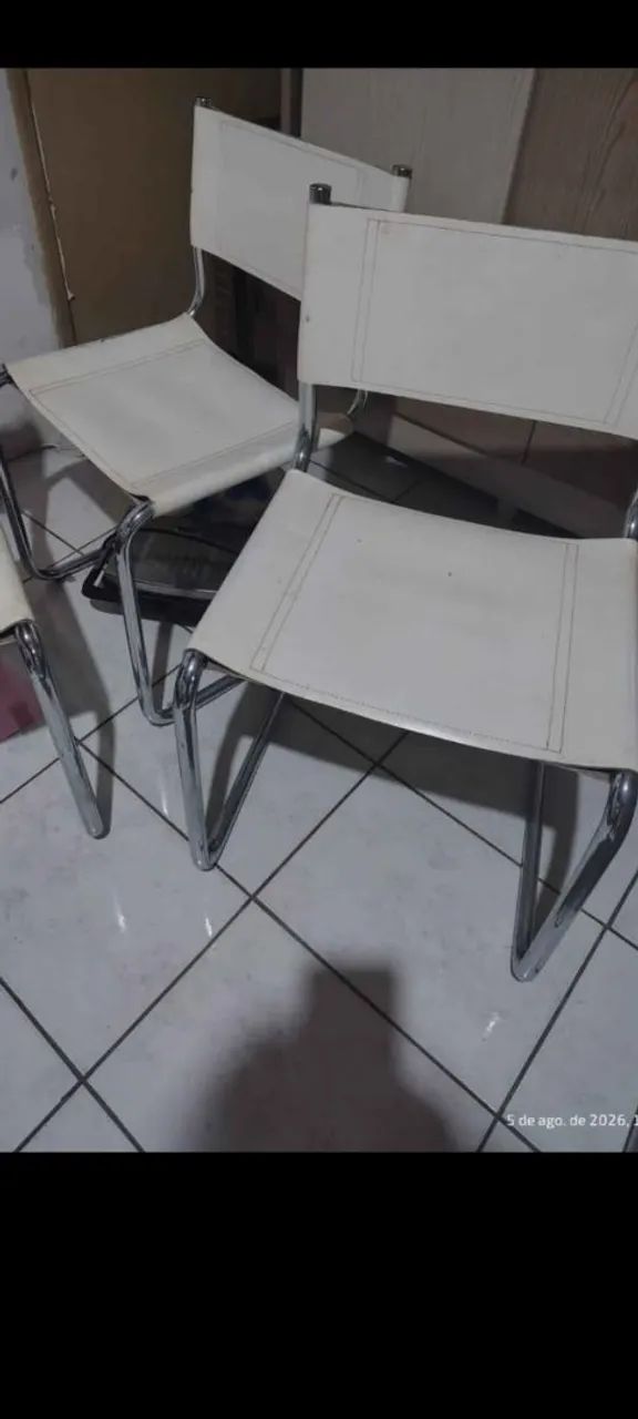 Cadeiras em ferro/couro - Foto 2