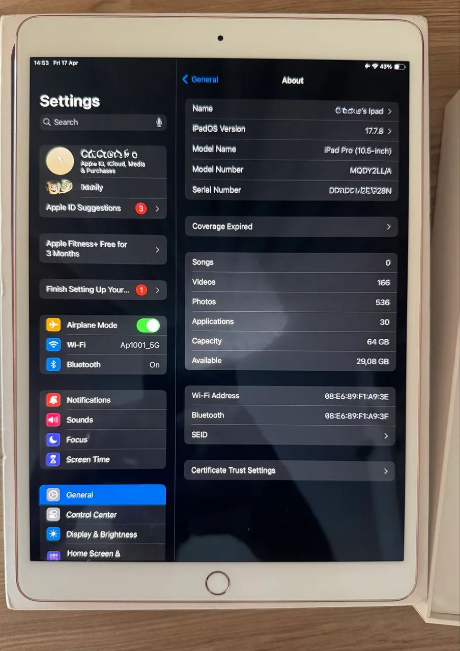 iPad Pro 10.5?- 64GB - 1a Gen - Tablets e E-Readers - Areia Preta