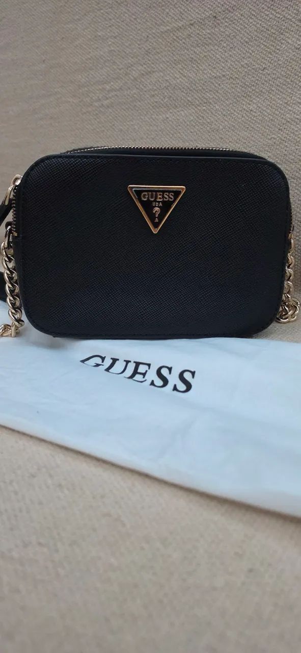 Bolsa Guess Original Preta Impecável  - Foto 4