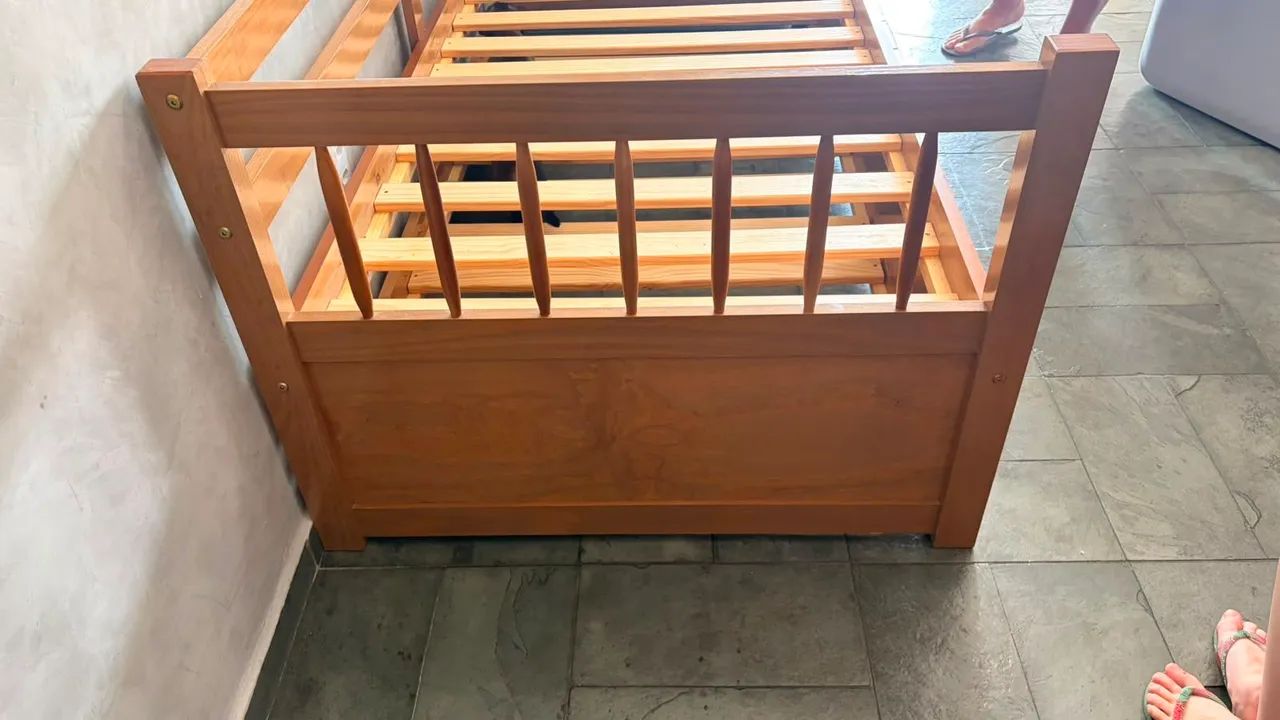 Bi-cama solteiro de madeira - Foto 4