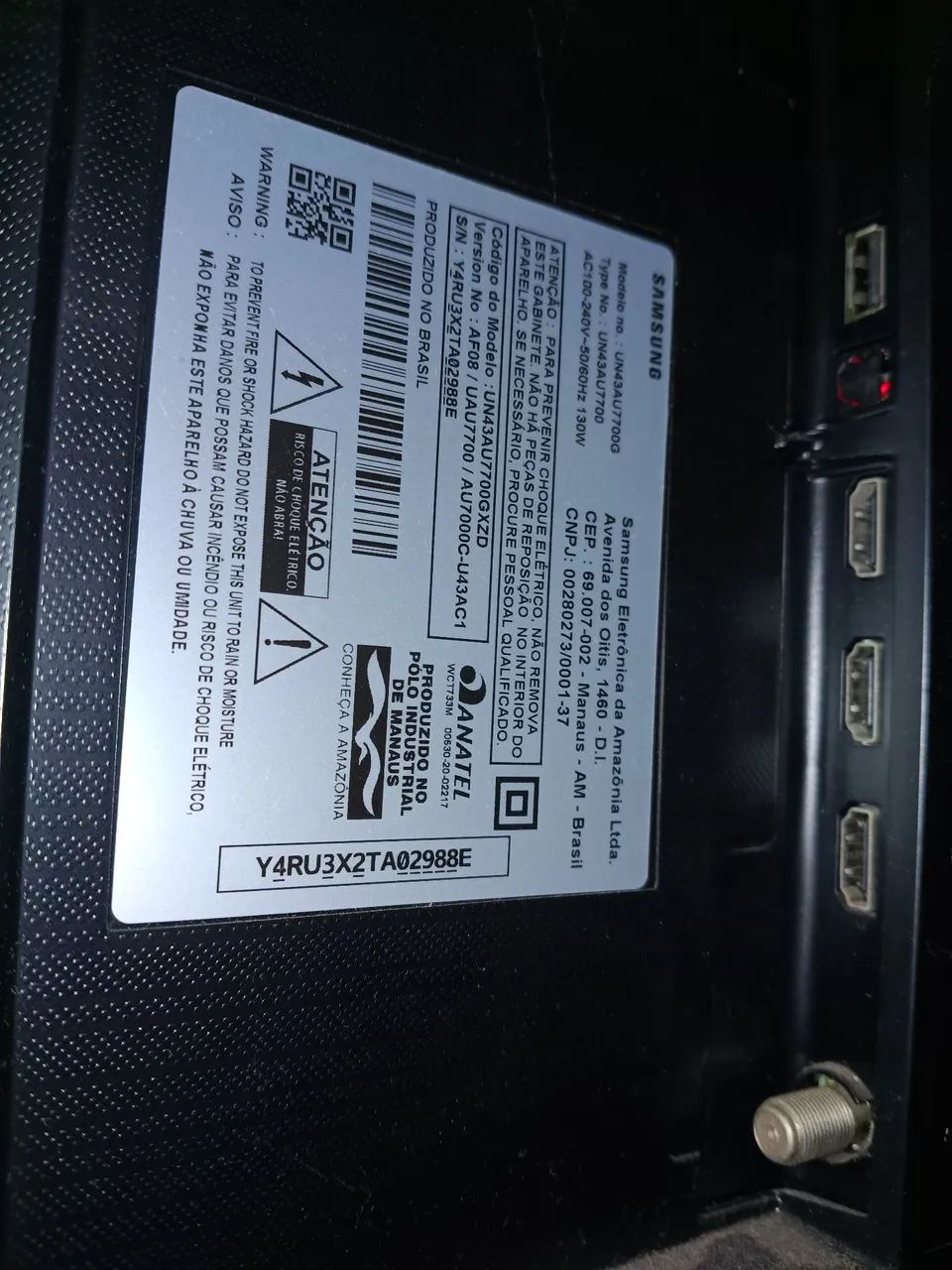 Smartv Samsung 43 polegadas PERFEITA..modelo UN43AU7700G - Foto 5