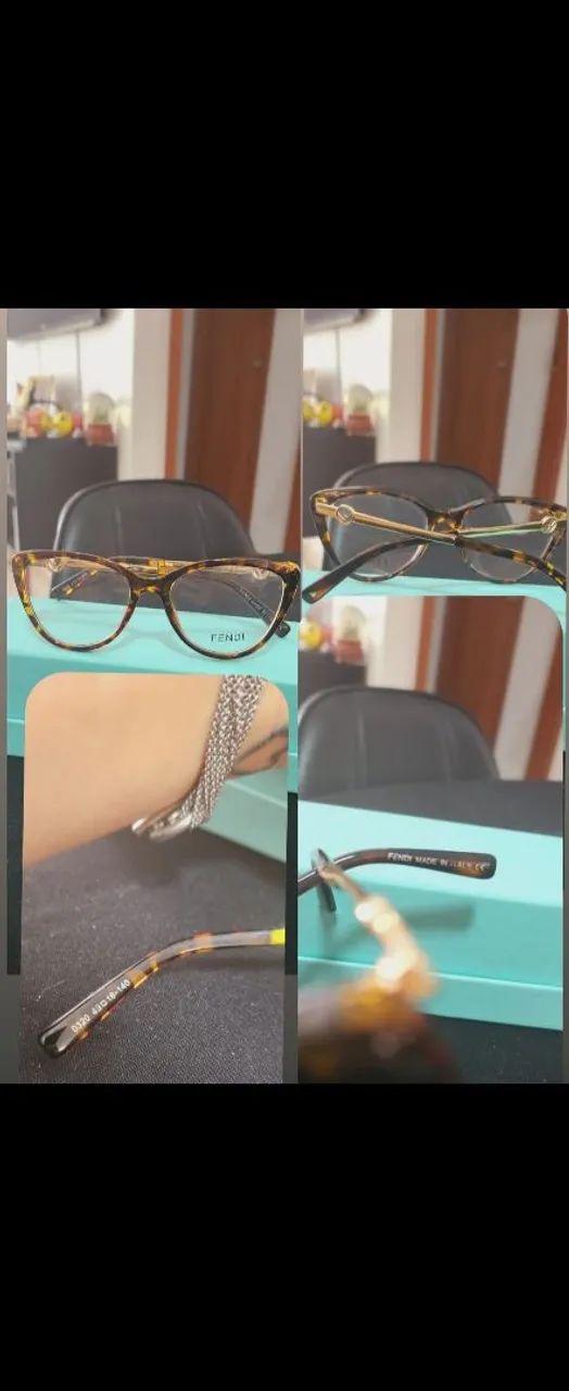 Linda armação de óculos de grau da marca FENDI ORIGINAL 
