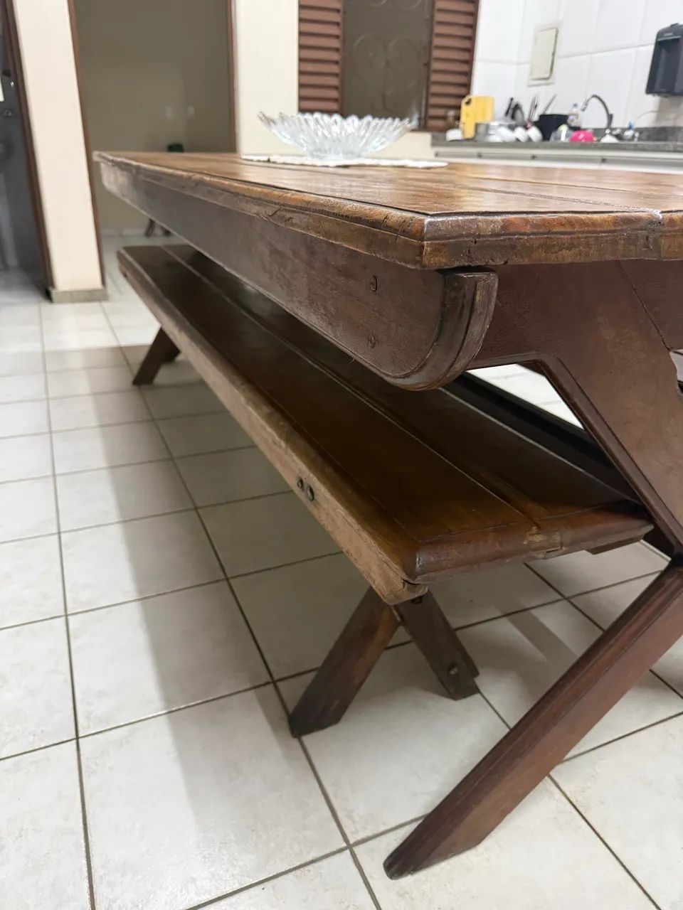 Mesa de madeira Maciça 2,5X1 M - Foto 2