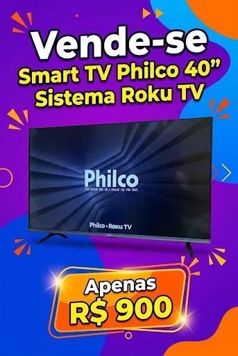 Smart TV 40 polegadas Philco Roku