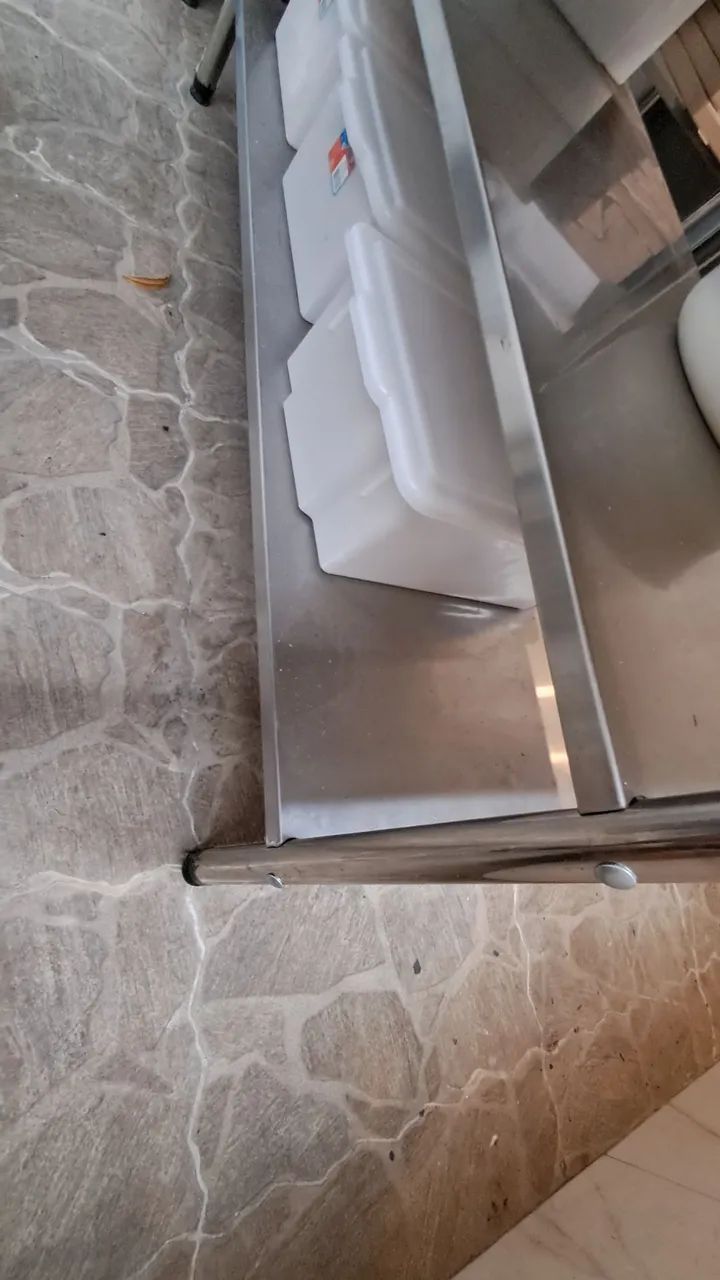 Mesa de Inox 2 Andares - 150 × 60 × 90 cm - Foto 2