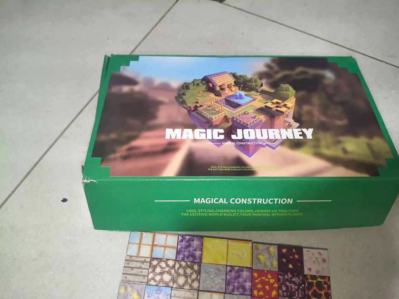 Mini blocos Minecraft com imã 